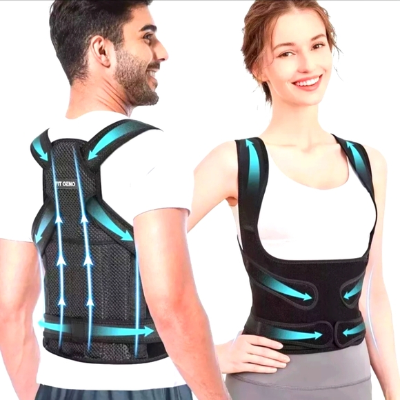 None Other - Back Brace with Breathable Fabric and Harness Design size medium NWT